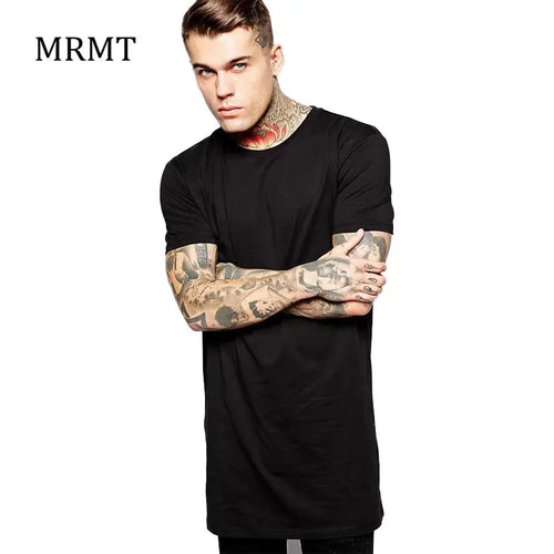 2026 Brand New Clothing Mens Black Mens Long T shirt Tops Hip Hop Man T-shirt Short Sleeve Casual Men Tee shirts For Male
