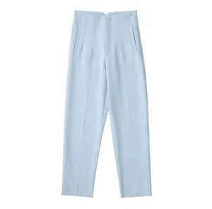 HH Women Elegant Solid Pencil Pants High Waist Pant For Women Casual Streetwear