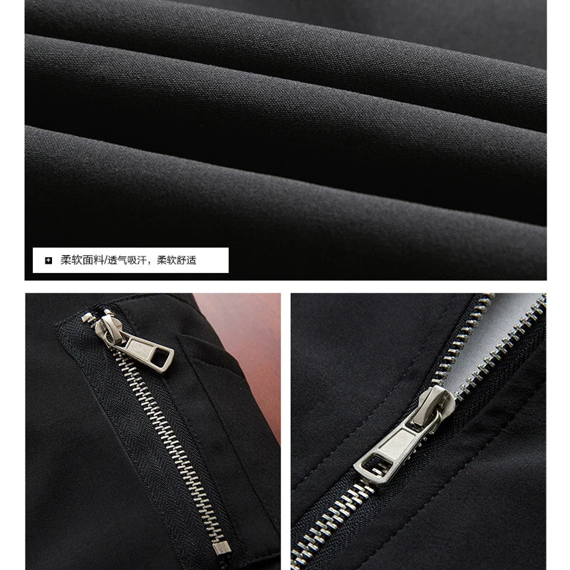 Men Bomber Jacket Thin Slim Long Sleeve baseball Jackets