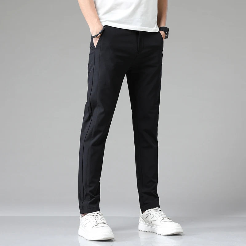 5 Colors Spring Summer Ultra-thin Men's Stretch Slim Straight Casual Pants High Quality