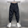 2024 New Spring and Autumn Fashion Brand Wrinkled and Handsome High Waist Button Loose Casual Harlan Suit Pants for Men