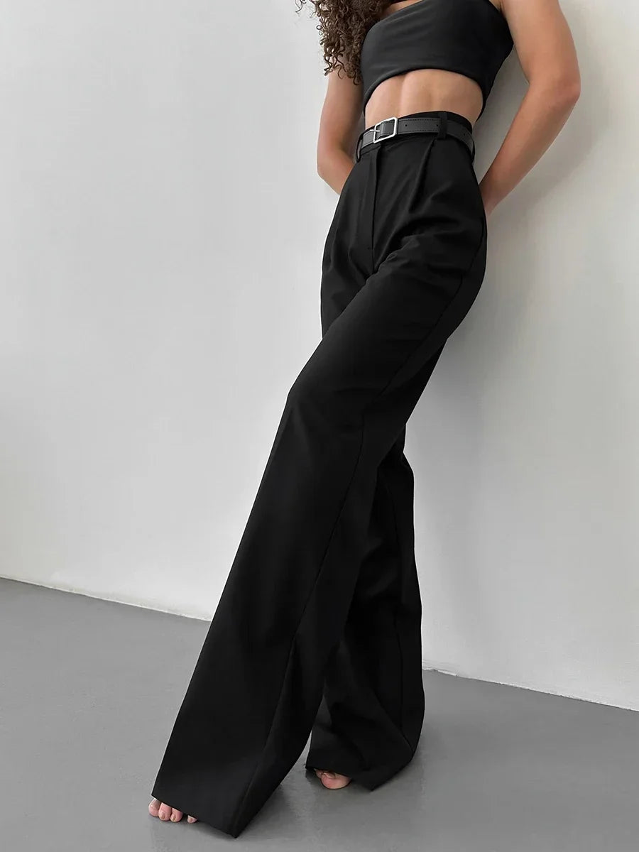 Bornladies Autumn Office Ladies Trousers Women High Waist Pants Pockets Female Summer