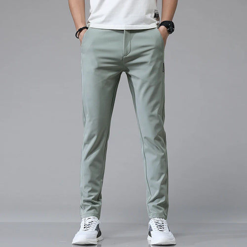 5 Colors Spring Summer Ultra-thin Men's Stretch Slim Straight Casual Pants High Quality